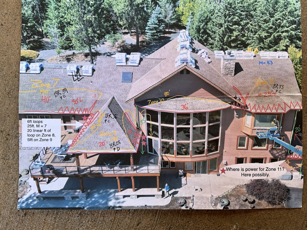 Winter Shield team installing heat cables on North Idaho roof